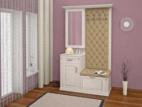 Прихожая "Милан" с тумбой и зеркалом