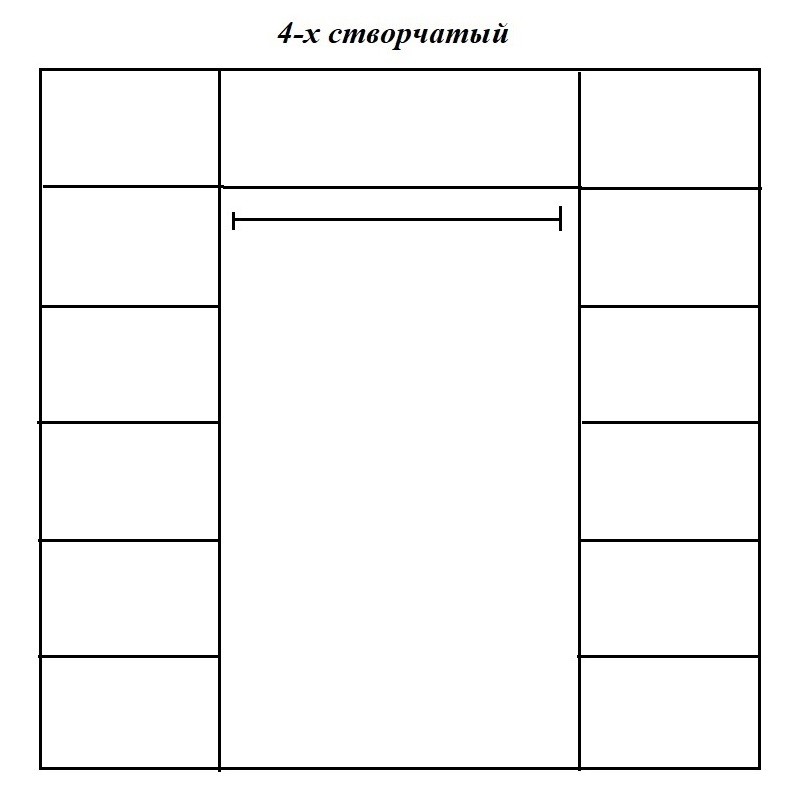 Шкаф Глория 4-х створчатый Шкаф Глория 4-х створчатый